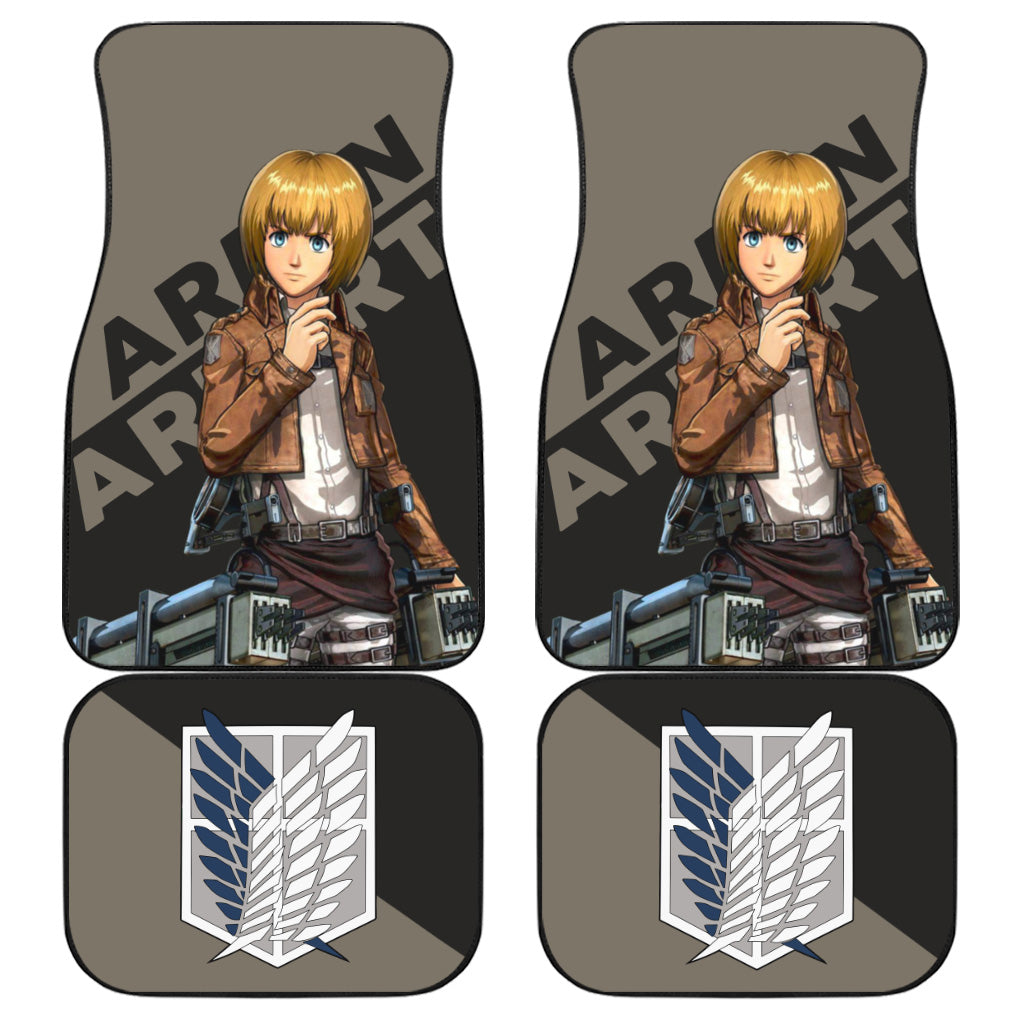 Attack On Titan Car Floor Mats, Armin Alert Car Floor Mats, Survey Corps Car Accessories