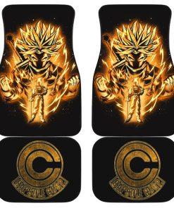 Dragon Ball Z Car Floor Mats, Golden Trunks Car Floor Mats, Anime Car Accessories