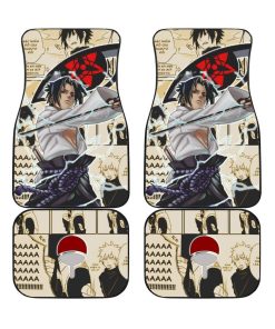 Naruto Car Floor Mats, Sasuke Eternal Mangekyou Sharingan Car Floor Mats, Naruto Mix Manga Style Car Accessories