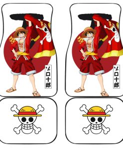 One Piece Car Floor Mats, Luffy Flag Car Floor Mats, Anime Car Accessories