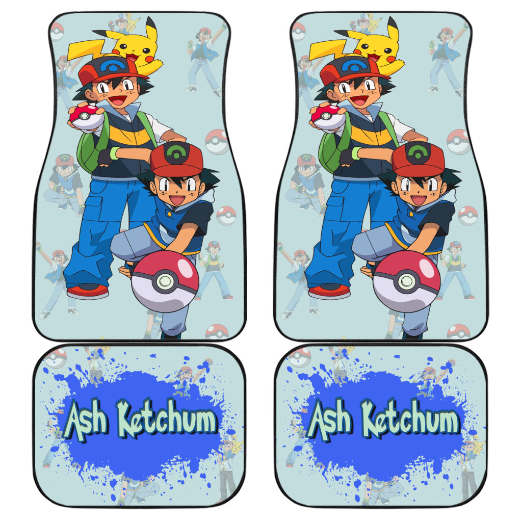 Pokemon Car Floor Mats, Ash Ketchum Car Floor Mats, Anime Car Decoration