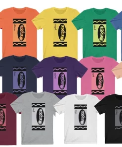 Group Crayon Shirts | Matching Crayon Box Colors Halloween Costume Shirt | Family, Teachers, Softball team, Soccer Tournament | All sizes